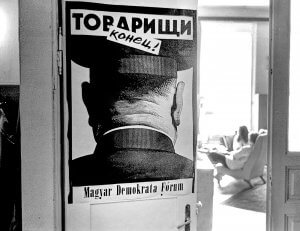 Eastern Europe, Anti-Russian poster, Budapest, Hungary that translates "Comrade, it’s over.", After The Wall,