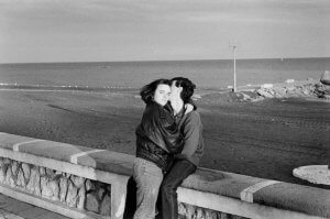 Couple hugging. Estepona, Spain.