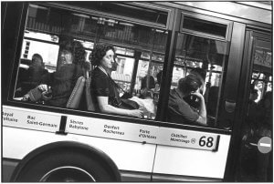 Commuters on the Denfert bus. Paris, France.