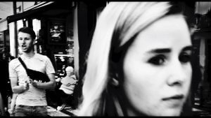Black and white street portrait. Rua de Santa Catarina - Porto Portugal No.2